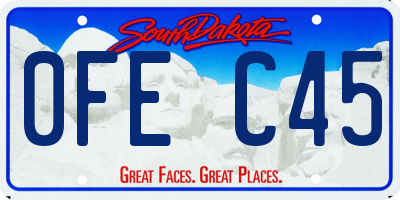 SD license plate 0FEC45