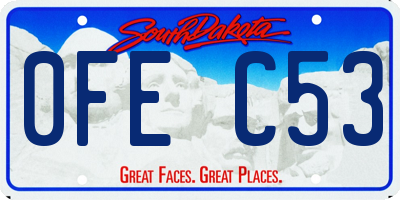 SD license plate 0FEC53