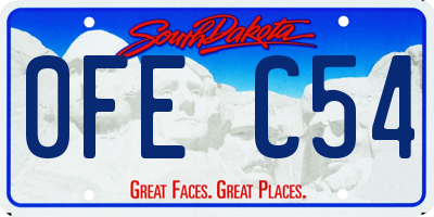 SD license plate 0FEC54