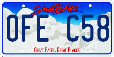 SD license plate 0FEC58
