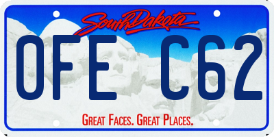 SD license plate 0FEC62