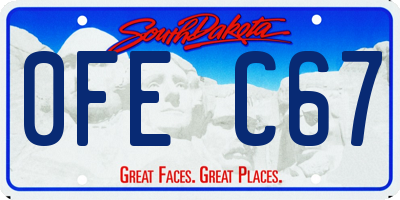 SD license plate 0FEC67