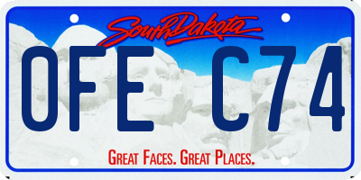 SD license plate 0FEC74