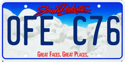 SD license plate 0FEC76