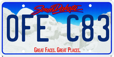 SD license plate 0FEC83