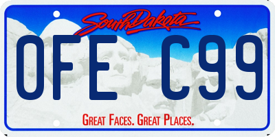 SD license plate 0FEC99