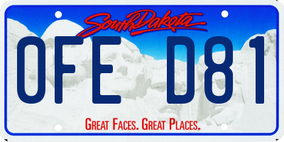 SD license plate 0FED81
