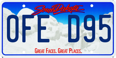 SD license plate 0FED95