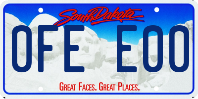 SD license plate 0FEE00