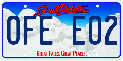 SD license plate 0FEE02