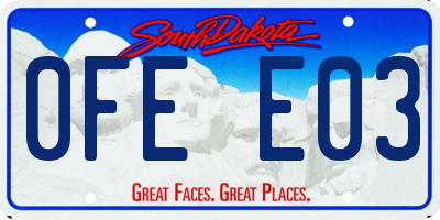 SD license plate 0FEE03