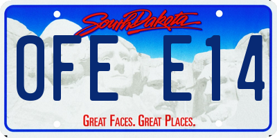 SD license plate 0FEE14