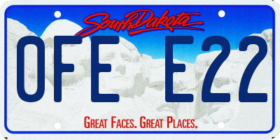 SD license plate 0FEE22