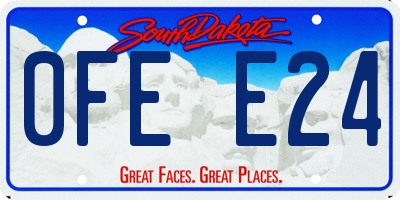 SD license plate 0FEE24