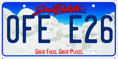 SD license plate 0FEE26