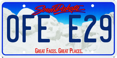 SD license plate 0FEE29