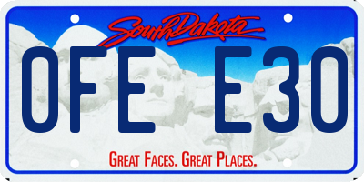 SD license plate 0FEE30