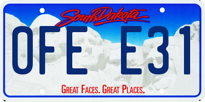 SD license plate 0FEE31