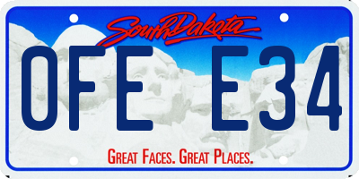 SD license plate 0FEE34