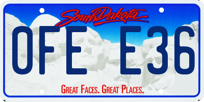 SD license plate 0FEE36