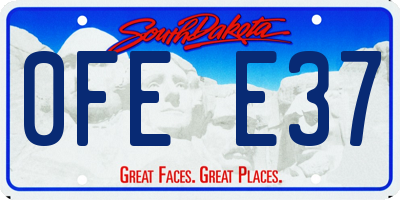 SD license plate 0FEE37