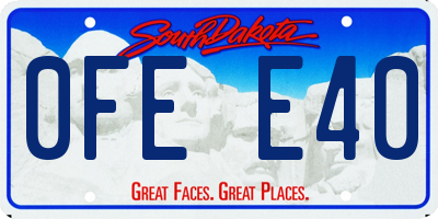 SD license plate 0FEE40