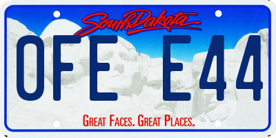 SD license plate 0FEE44
