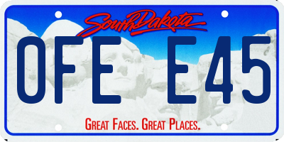 SD license plate 0FEE45