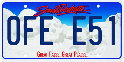 SD license plate 0FEE51