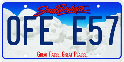 SD license plate 0FEE57