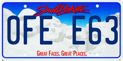 SD license plate 0FEE63