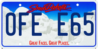 SD license plate 0FEE65