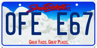 SD license plate 0FEE67
