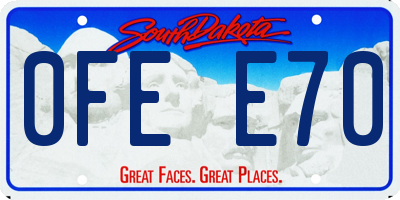SD license plate 0FEE70