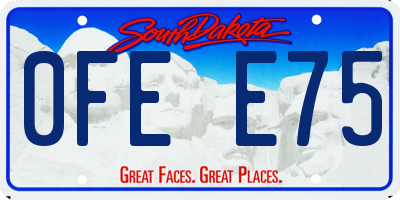 SD license plate 0FEE75