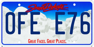 SD license plate 0FEE76