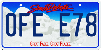 SD license plate 0FEE78