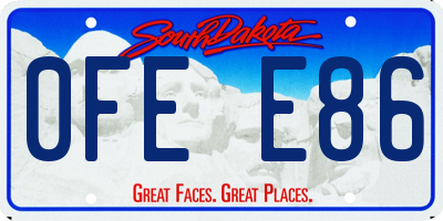 SD license plate 0FEE86