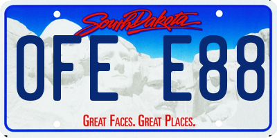 SD license plate 0FEE88