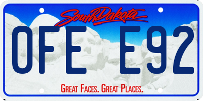 SD license plate 0FEE92