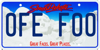 SD license plate 0FEF00