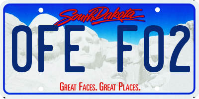 SD license plate 0FEF02