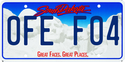 SD license plate 0FEF04