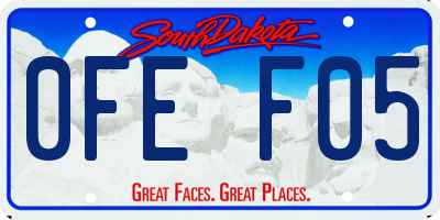 SD license plate 0FEF05