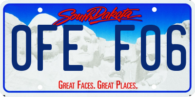 SD license plate 0FEF06