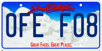 SD license plate 0FEF08