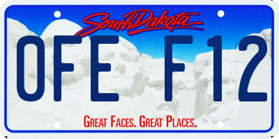 SD license plate 0FEF12