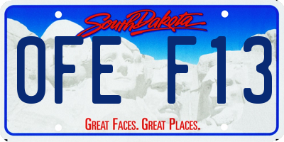 SD license plate 0FEF13