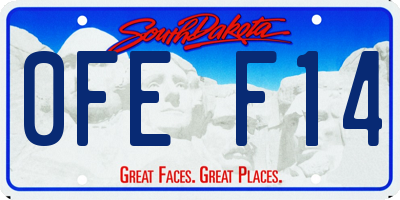 SD license plate 0FEF14
