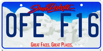 SD license plate 0FEF16